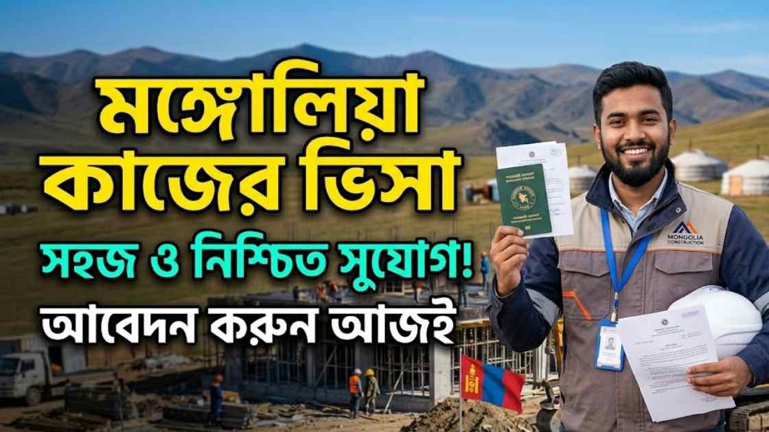 মঙ্গোলিয়া কাজের ভিসা ২০২৬। খরচ, বেতন ও আবেদন পদ্ধতি