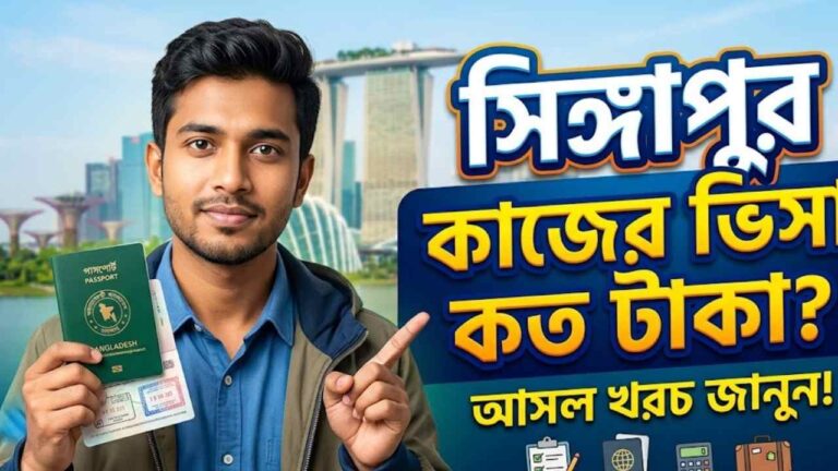 সিঙ্গাপুর কাজের ভিসা কত টাকা